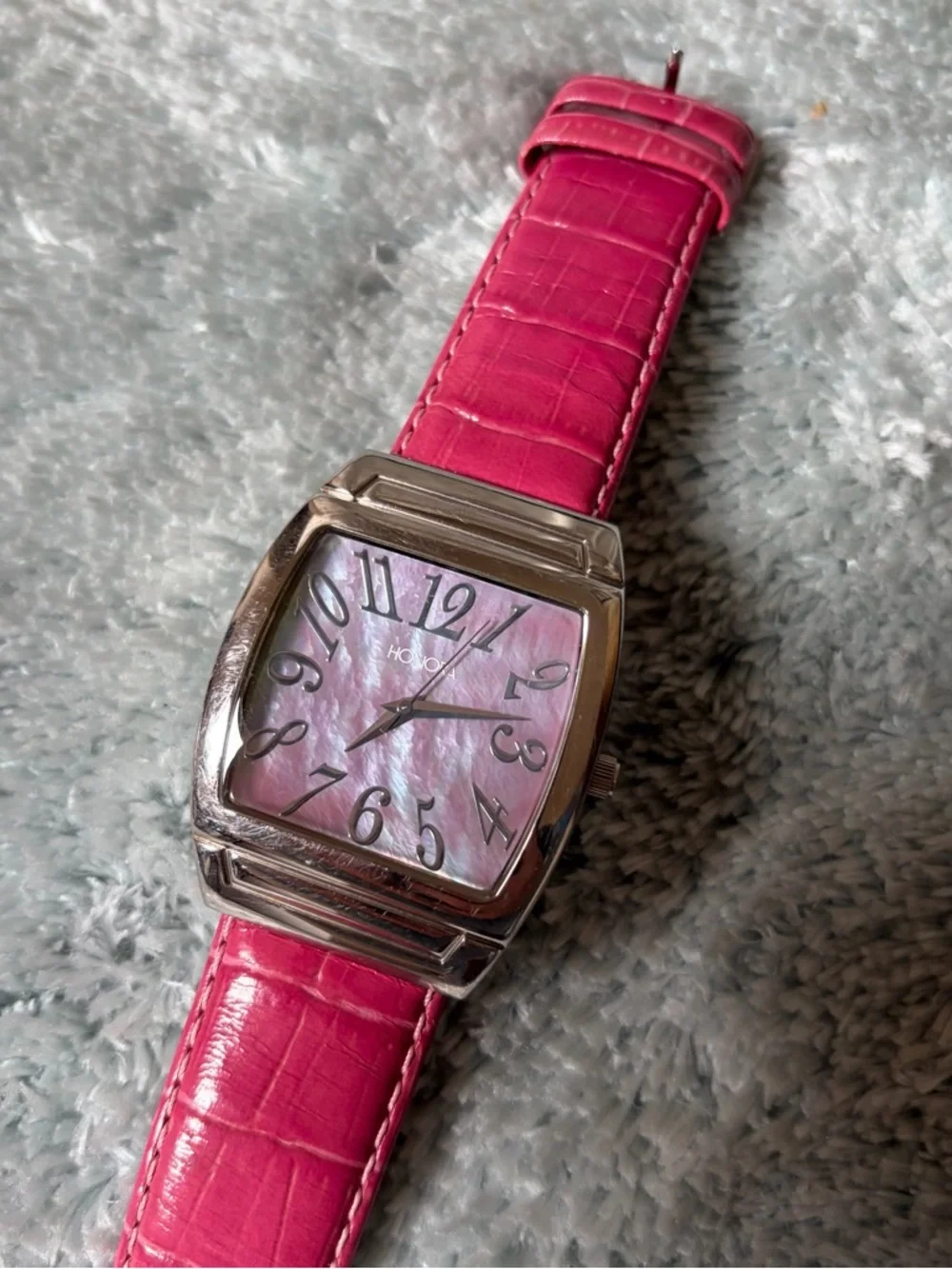 Honora Pink Mother of Pearl Stainless Steel Leather Quartz Analog Women’s Watch